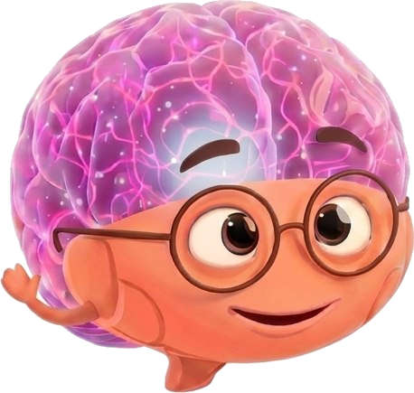 Friendly brain mascot